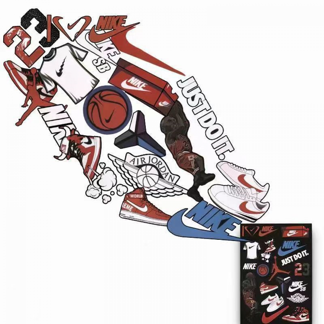 Nike deals jordan stickers